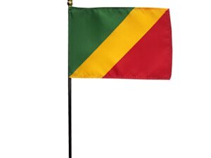 Congo Republic Desk Flag, 4″ X 6″