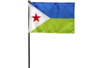 Djibouti Desk Flag, 4″ X 6″