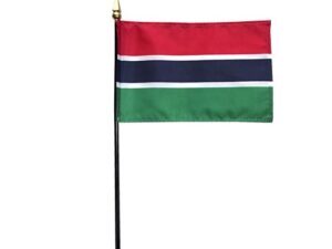 Gambia Desk Flag, 4″ X 6″