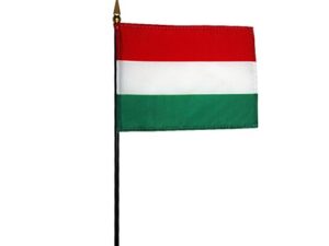 Hungary Desk Flag, 4″ X 6″