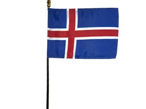 Iceland Desk Flag, 4″ X 6″