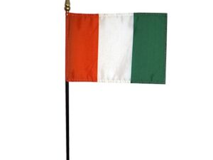 Ivory Coast Desk Flag, 4″ X 6″