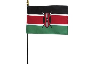 Kenya Desk Flag, 4″ X 6″