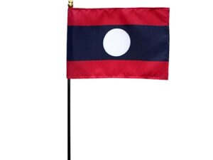 Laos Desk Flag, 4″ X 6″
