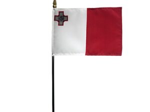 Malta Desk Flag, 4″ X 6″