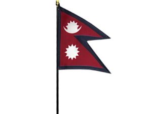 Nepal Desk Flag, 4″ X 6″