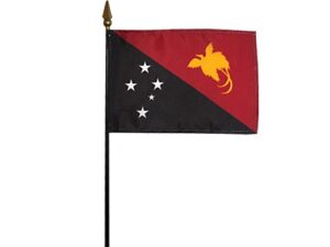 Papua New Guinea Desk Flag, 4″ X 6″