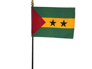 Sao Tome & Principe Desk Flag, 4″ X 6″