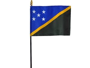 Solomon Islands Desk Flag, 4″ X 6″