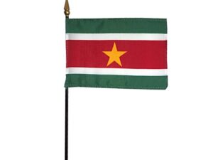 Suriname Desk Flag, 4″ X 6″