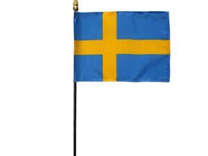 Sweden Desk Flag, 4″ X 6″