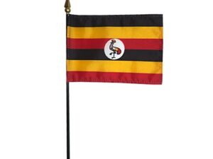 Uganda Desk Flag, 4″ X 6″