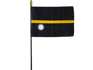 Nauru Desk Flag, 4″ X 6″