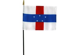 Netherlands Antilles Desk Flag, 4″ X 6″