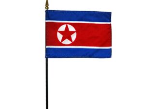 North Korea Desk Flag, 4″ X 6″