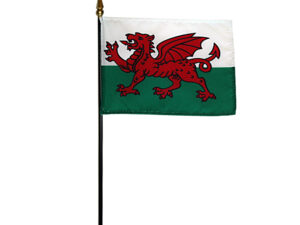 Wales Desk Flag, 4″ X 6″