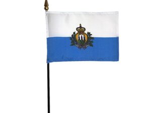 San Marino Desk Flag, 4″ X 6″