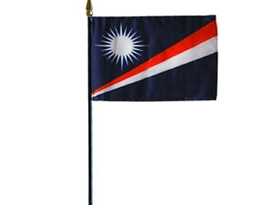 Marshall Islands Desk Flag, 4″ X 6″
