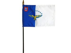 Azores Desk Flag, 4″ X 6″