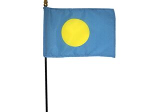 Palau Desk Flag, 4″ X 6″