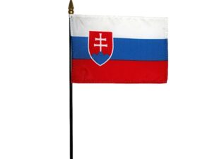 Slovak Republic Desk Flag, 4″ X 6″