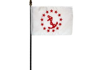 Rear Commodore Desk Flag, 4″ X 6″