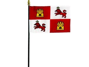 Lions & Castles Desk Flag, 4″ X 6″