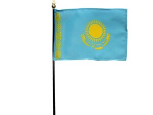 Kazakhstan Desk Flag, 4″ X 6″