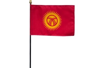 Kyrgyzstan Desk Flag, 4″ X 6″
