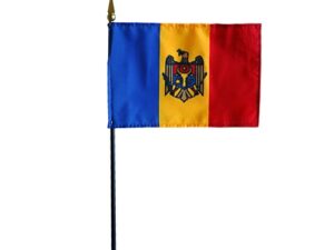 Moldova Desk Flag, 4″ X 6″