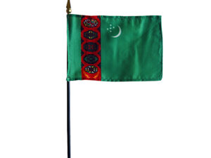 Turkmenistan Desk Flag, 4″ X 6″