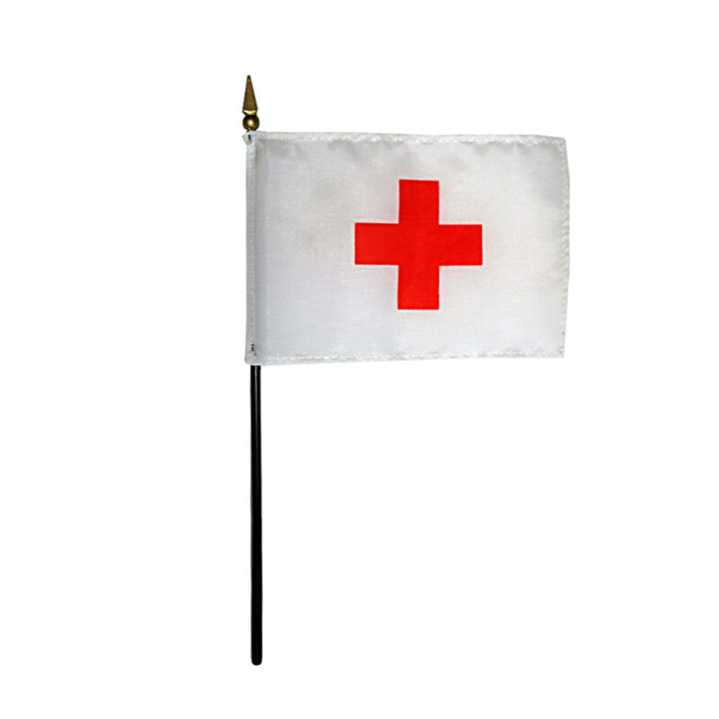 Red Cross Desk Flag