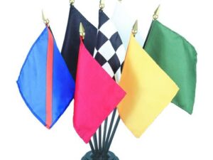 Auto Racing Desk Flag Set, 4″ X 5″