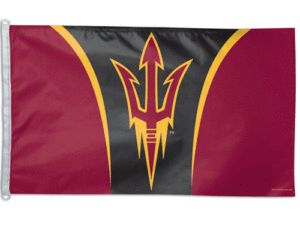 Arizona State University Pitchfork Flag, Polyester 3′ X 5′