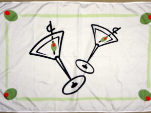 Cocktail Martini Flag, Nylon 3′ X 5′