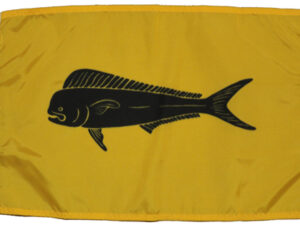 Dolphin Fish Boat Flag, Nylon 12″ X 18″