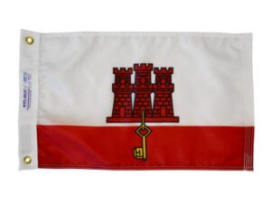 Gibraltar Flag, Nylon 12″ X 18″