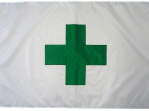 Green Cross Flag, Nylon All Sizes