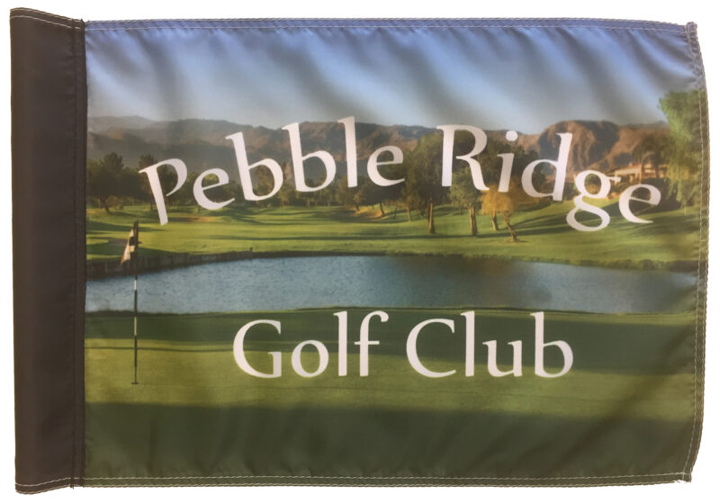 Custom Golf Pin Flag Pebble Ridge Front