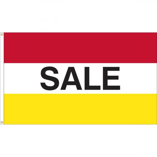 Sale Flag Red White Yellow