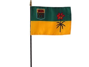 Saskatchewan Desk Flag, 4″ X 6″