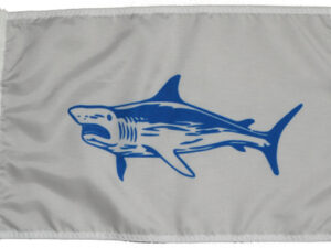 Shark Fish Boat Flag, Nylon 12″ X 18″
