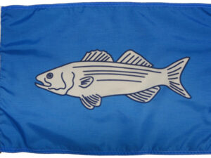 Striped Bass Fish Flag, Nylon 12″ X 18″