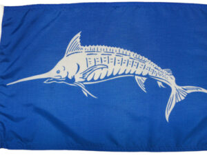 White Marlin Fish Flag, Nylon 12″ X 18″