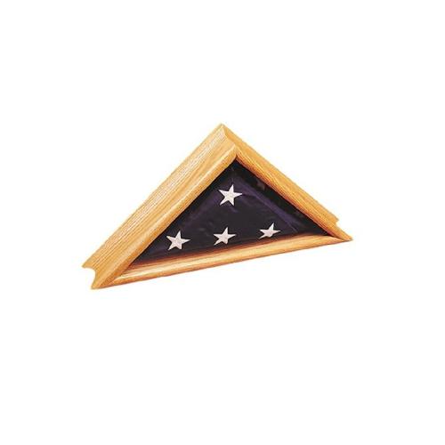 Deluxe Oak Memorial Flag Display Case