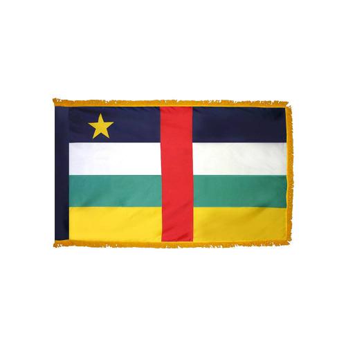 Central African Republic Flag Fringed
