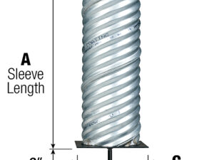 Galvanized Steel Foundation Sleeve, All Sizes