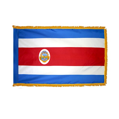 Costa Rica Flag Fringed