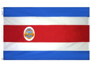 Costa Rica Flag, Nylon All Styles