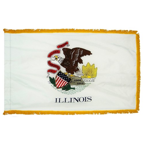 Illinois Flag Fringed